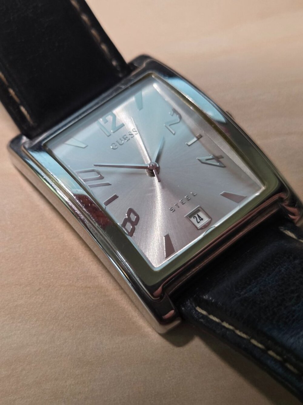 Guess Steel Rectangular Watch